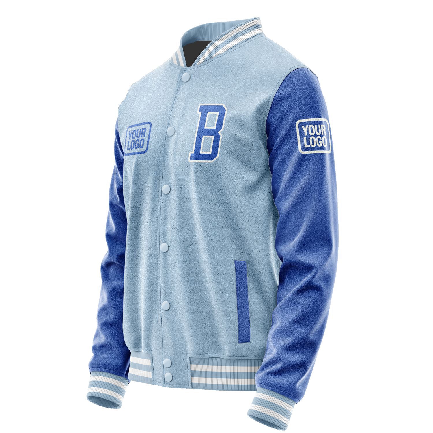 Maßgeschneidertes Hellblau Himmelblau Jacke JA080809081818090918
