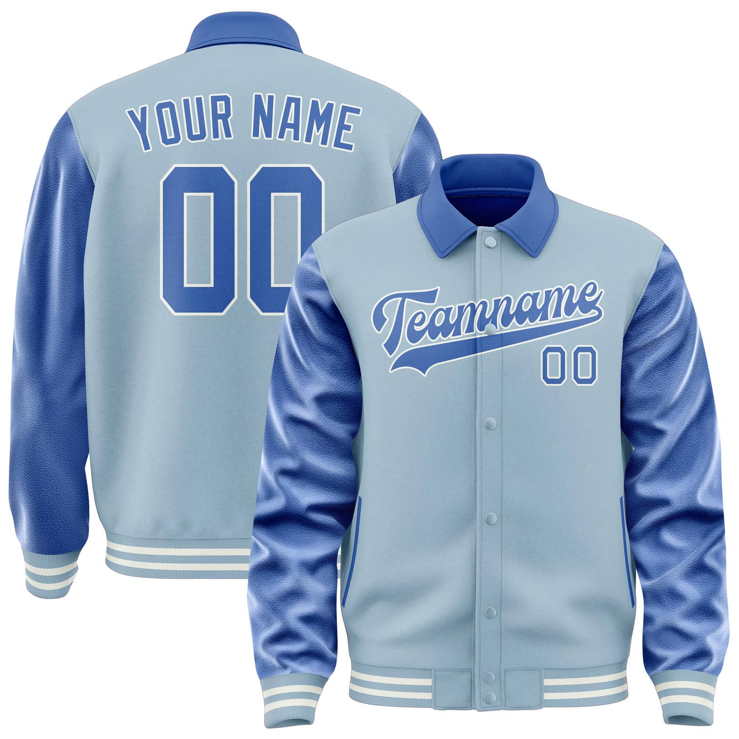 Maßgeschneidertes Hellblau Himmelblau Jacke JA080809081818090918