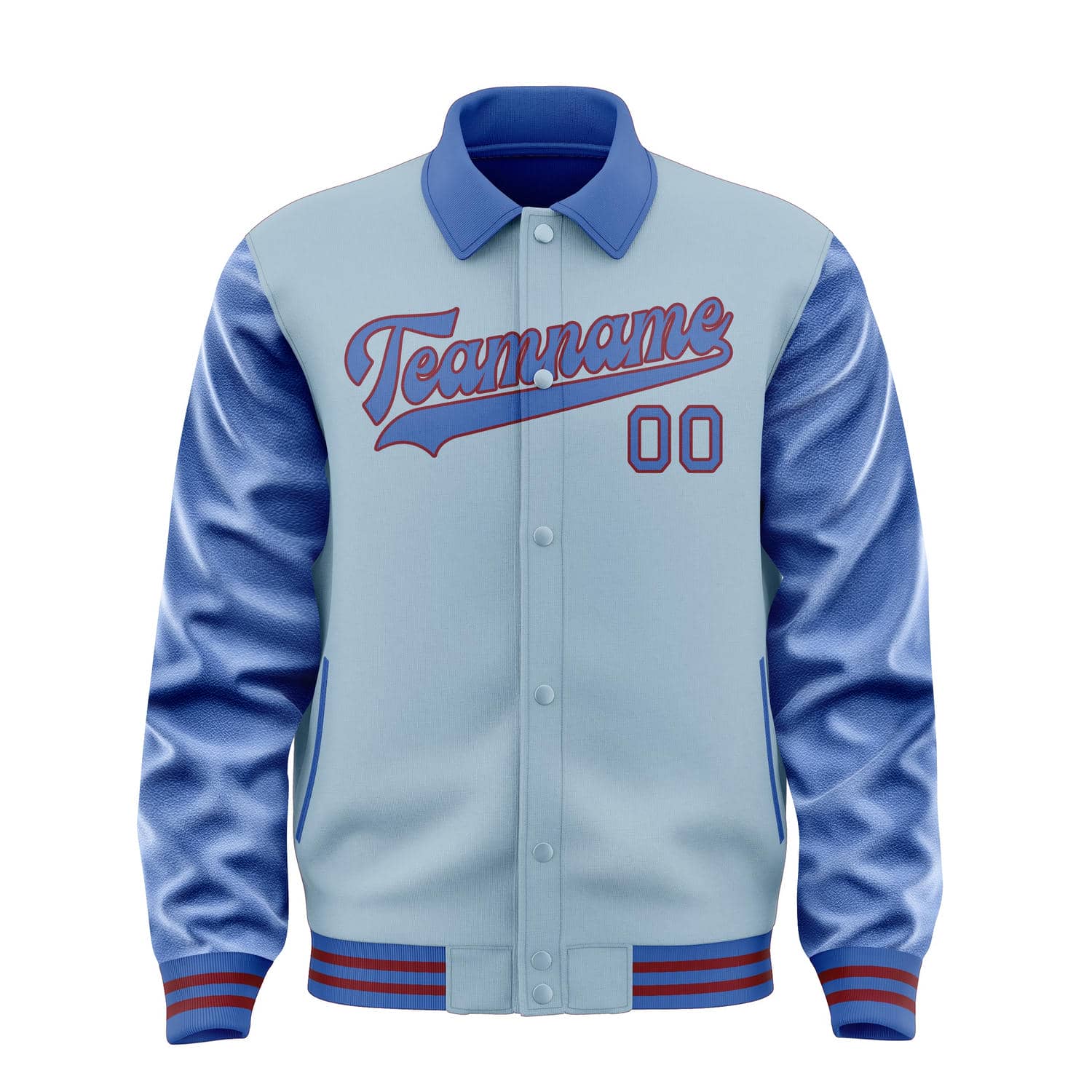 Maßgeschneidertes Hellblau Himmelblau Jacke