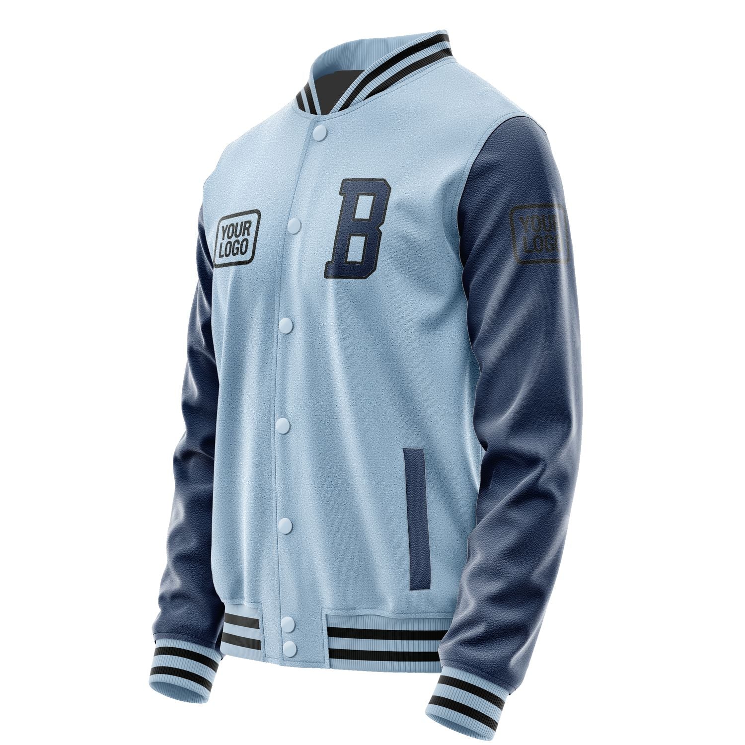 Maßgeschneidertes Hellblau Marineblau Jacke JA080810081717101017