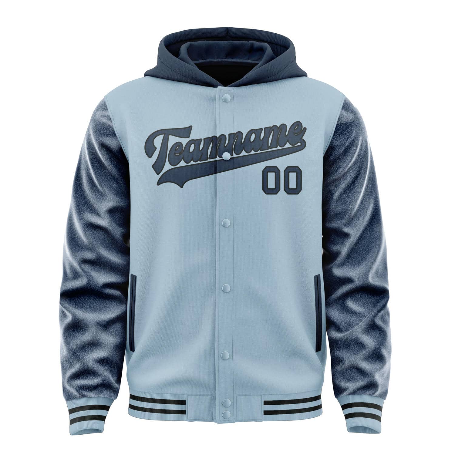 Maßgeschneidertes Hellblau Marineblau Jacke