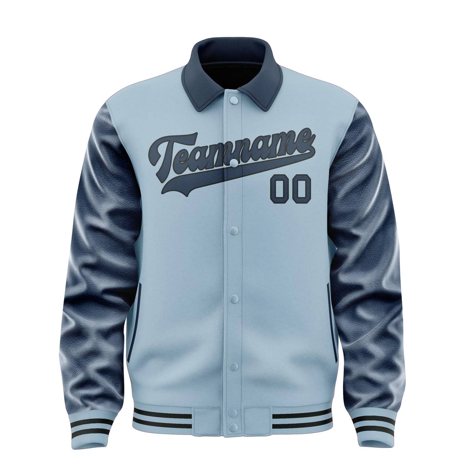 Maßgeschneidertes Hellblau Marineblau Jacke