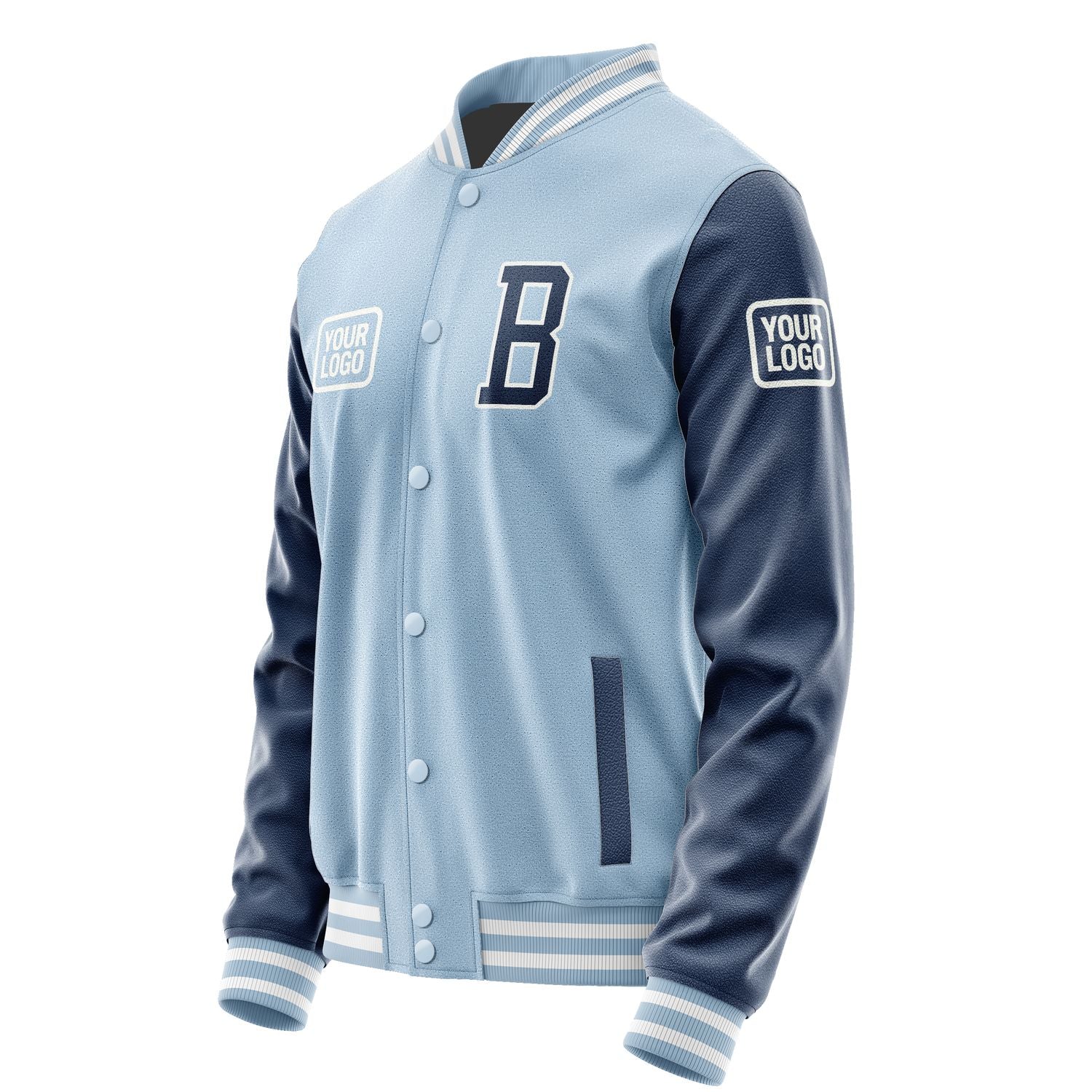 Maßgeschneidertes Hellblau Marineblau Jacke JA080810081818101018