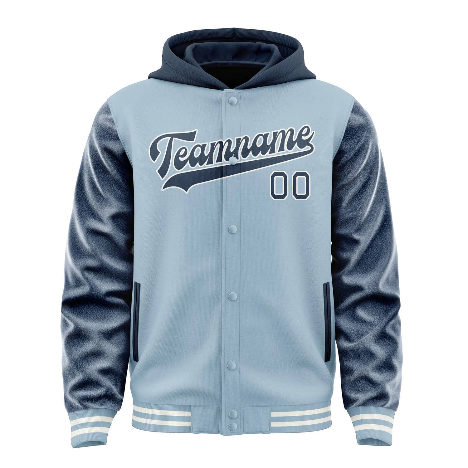 Maßgeschneidertes Hellblau Marineblau Jacke