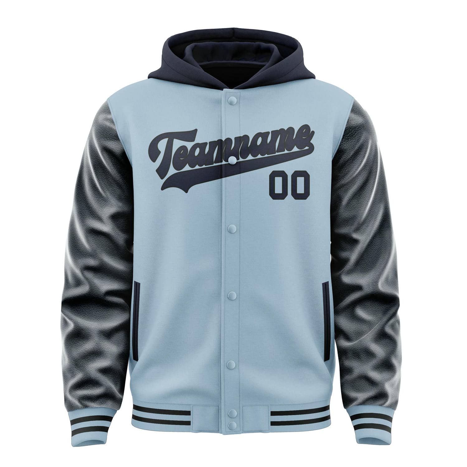 Maßgeschneidertes Hellblau Stahlblau Jacke