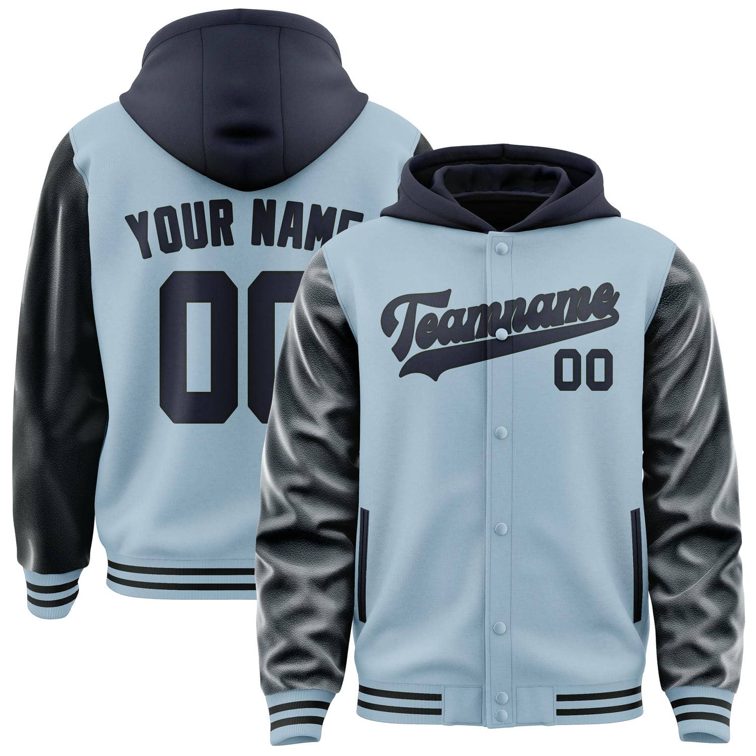 Maßgeschneidertes Hellblau Stahlblau Jacke JA080811081717111117
