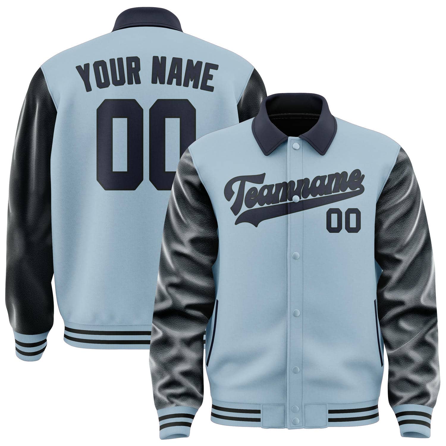 Maßgeschneidertes Hellblau Stahlblau Jacke JA080811081717111117