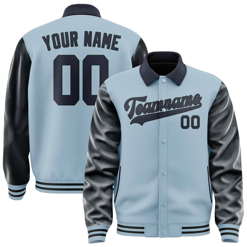Maßgeschneidertes Hellblau Stahlblau Jacke JA080811081717111117