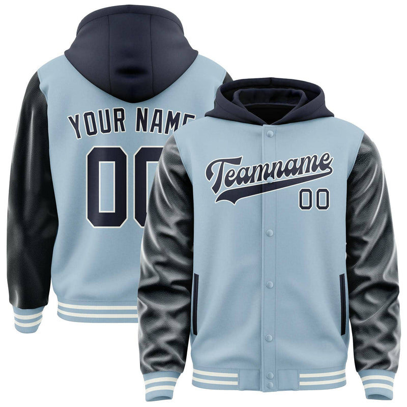 Maßgeschneidertes Hellblau Stahlblau Jacke JA080811081818111118