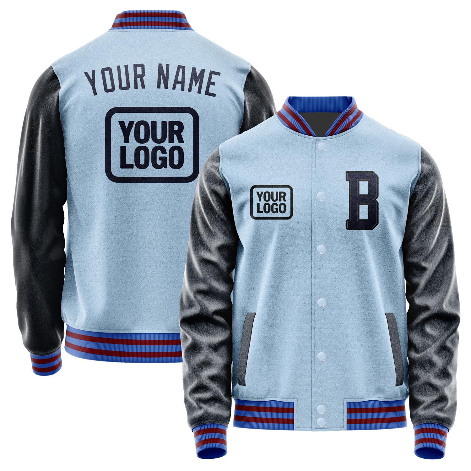 Maßgeschneidertes Hellblau Stahlblau Jacke JA080811091517111117