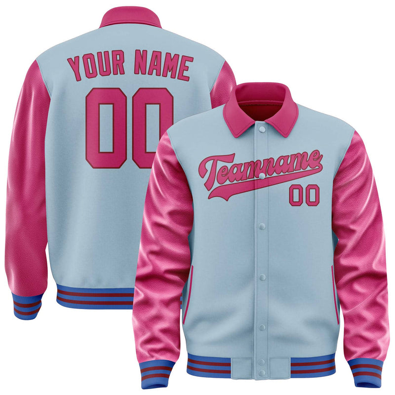Maßgeschneidertes Hellblau Rosarot Jacke JA080813091517131317