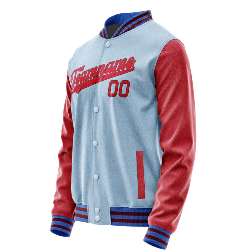 Maßgeschneidertes Hellblau Rot Jacke JA0808140915B31514