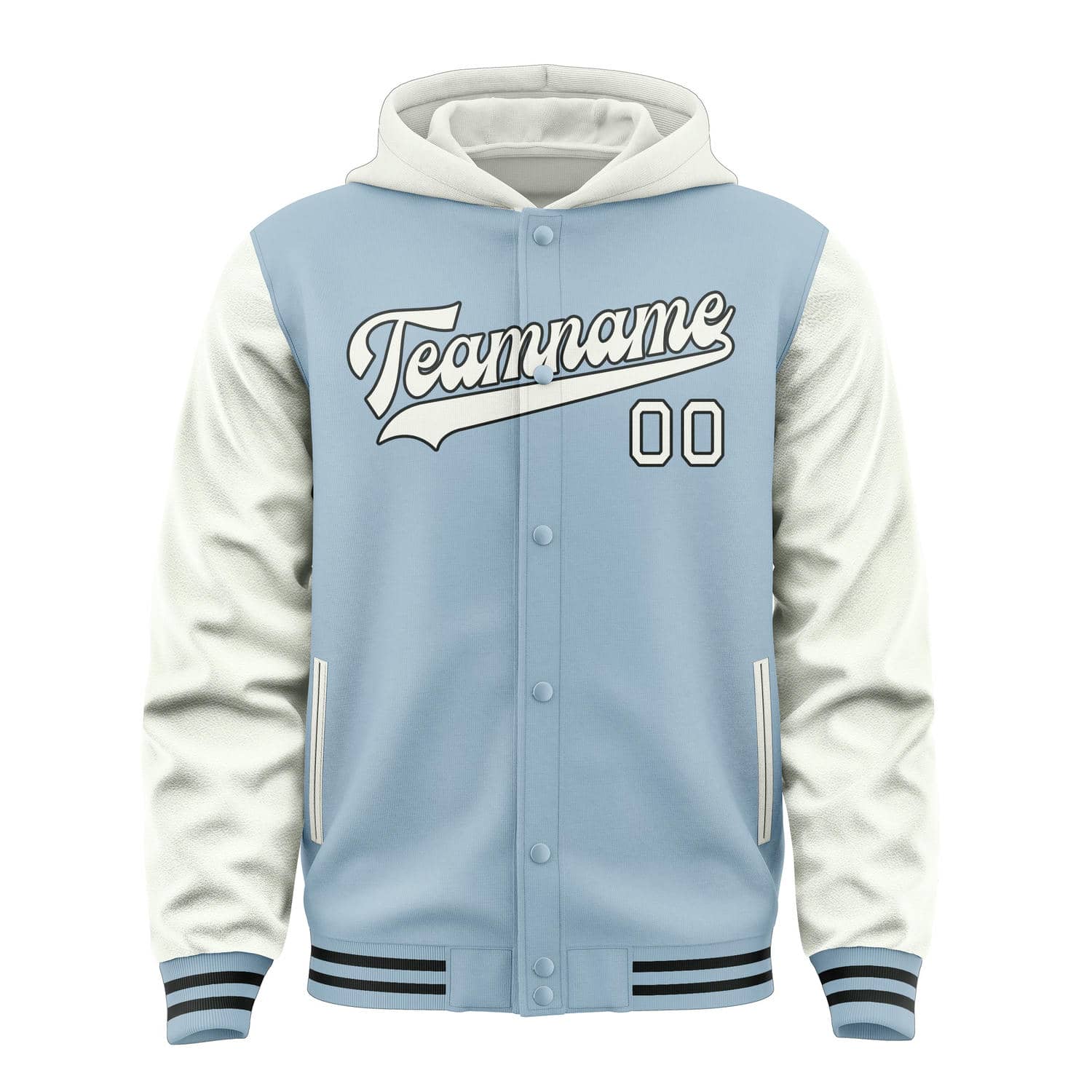 Maßgeschneidertes Hellblau Weiß Jacke