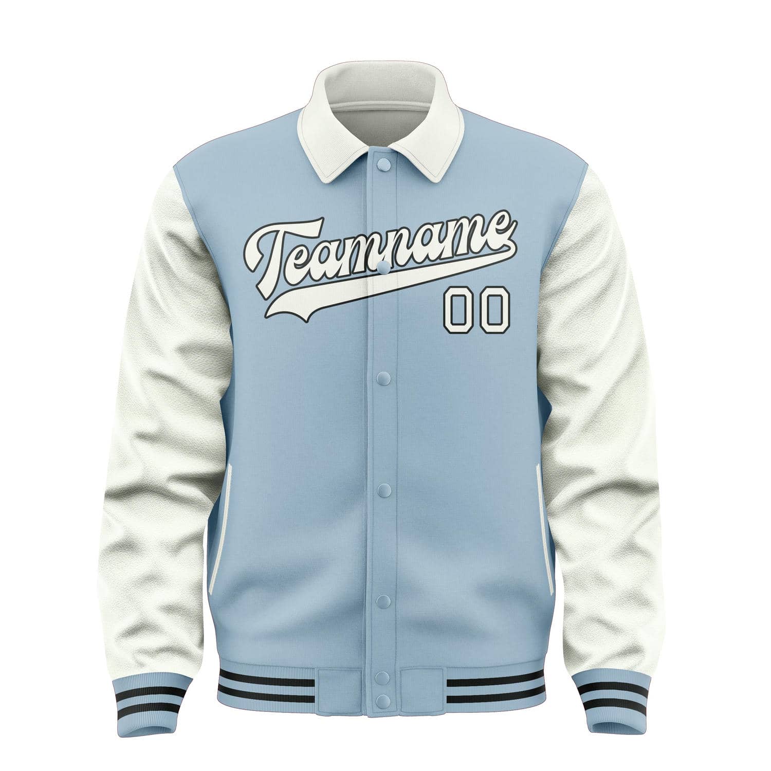 Maßgeschneidertes Hellblau Weiß Jacke