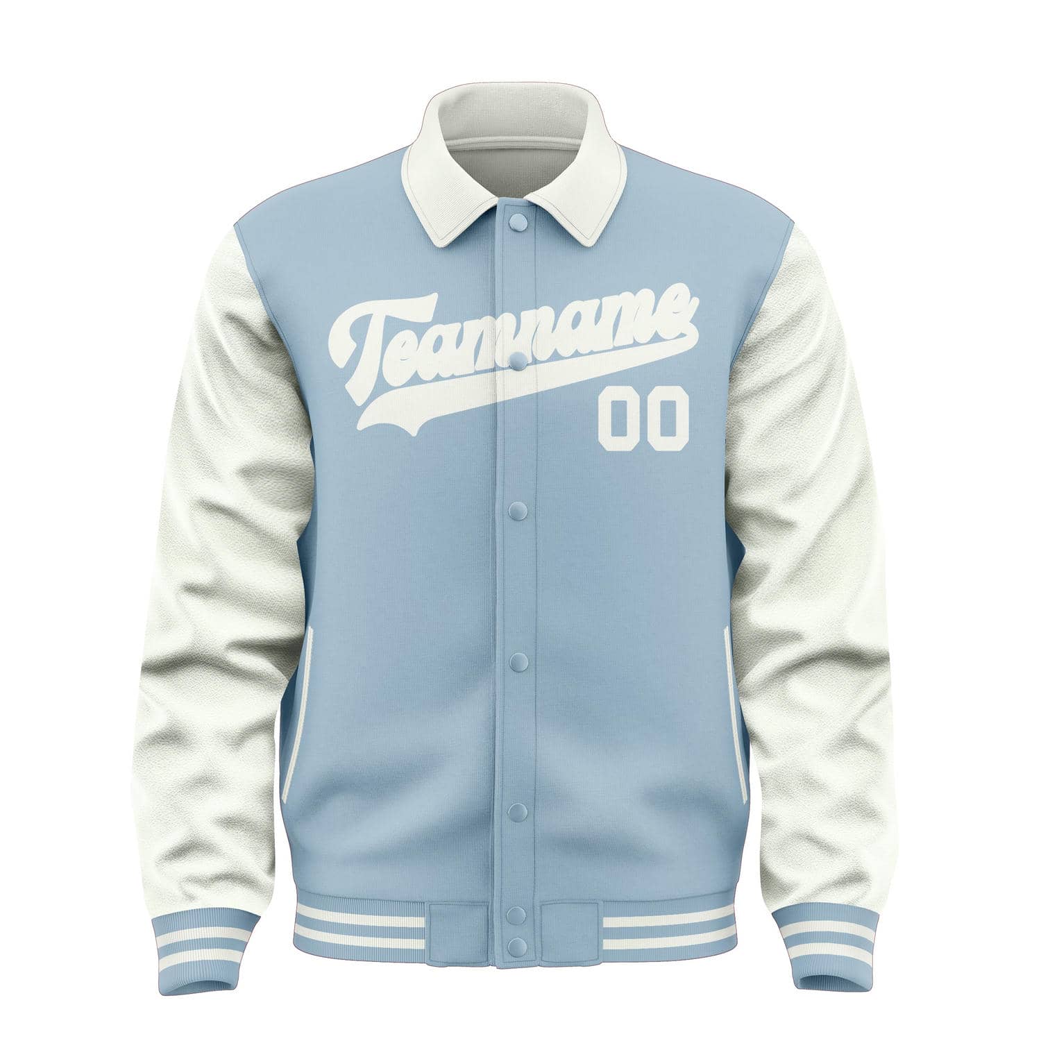 Maßgeschneidertes Hellblau Weiß Jacke