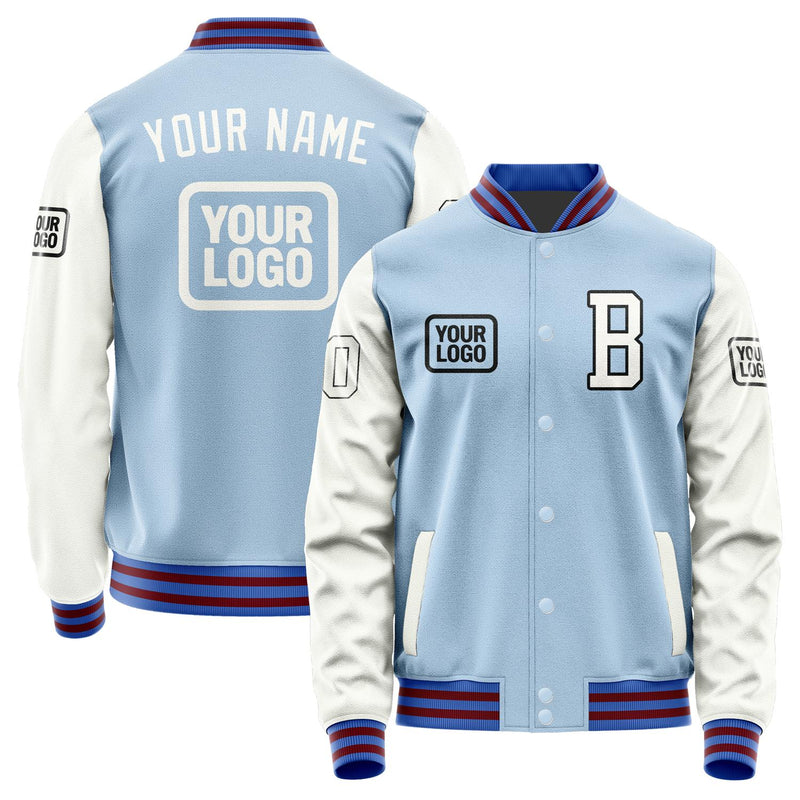 Maßgeschneidertes Hellblau Weiß Jacke JA080818091517181817
