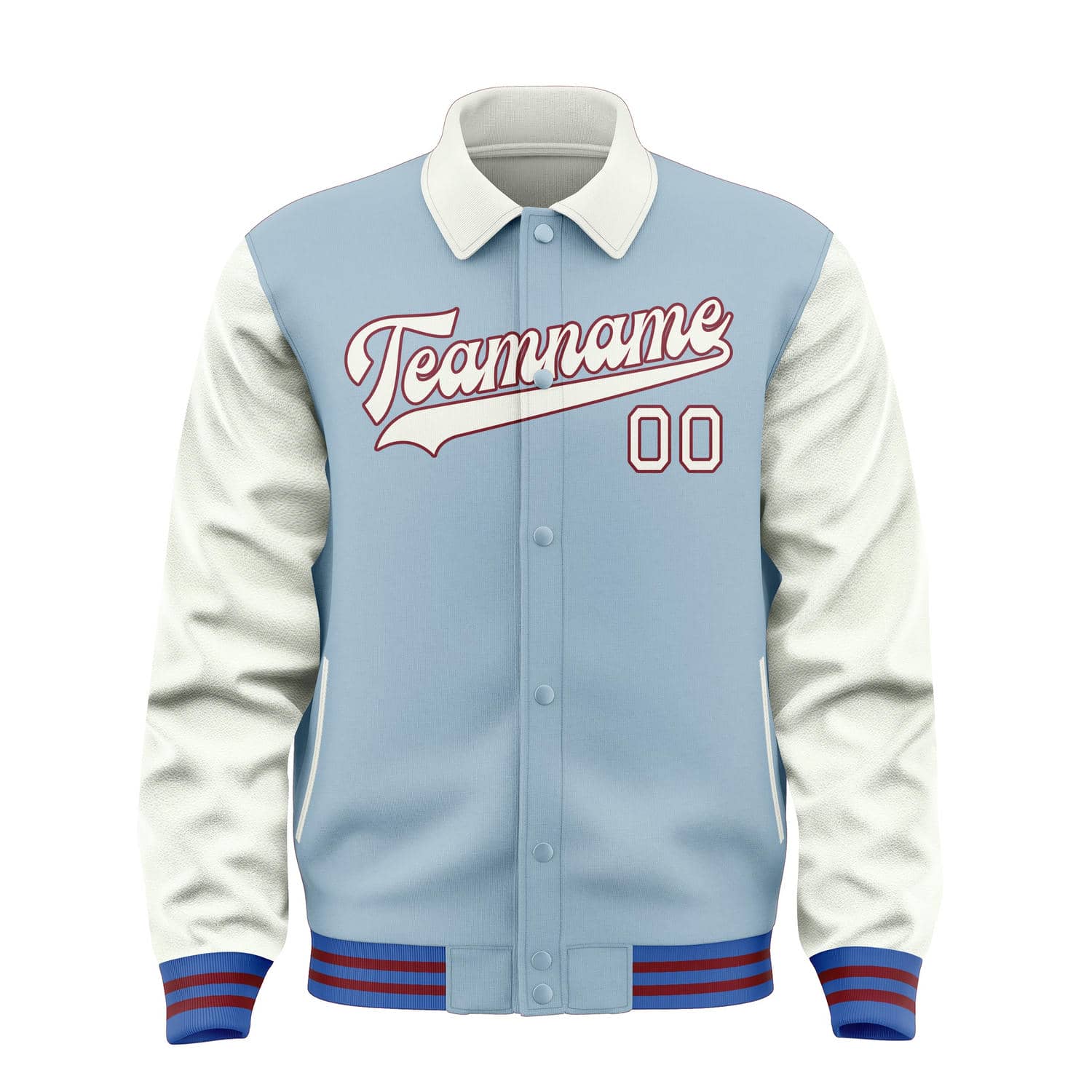 Maßgeschneidertes Hellblau Weiß Jacke