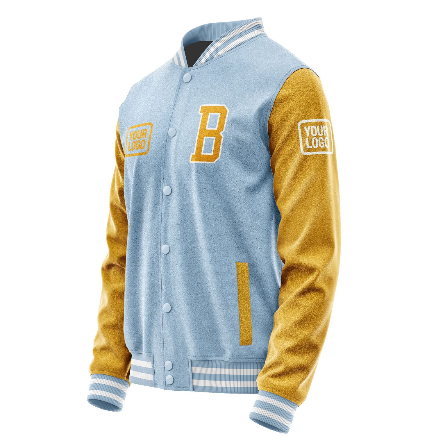 Maßgeschneidertes Hellblau Gelb Jacke JA080819081818191918