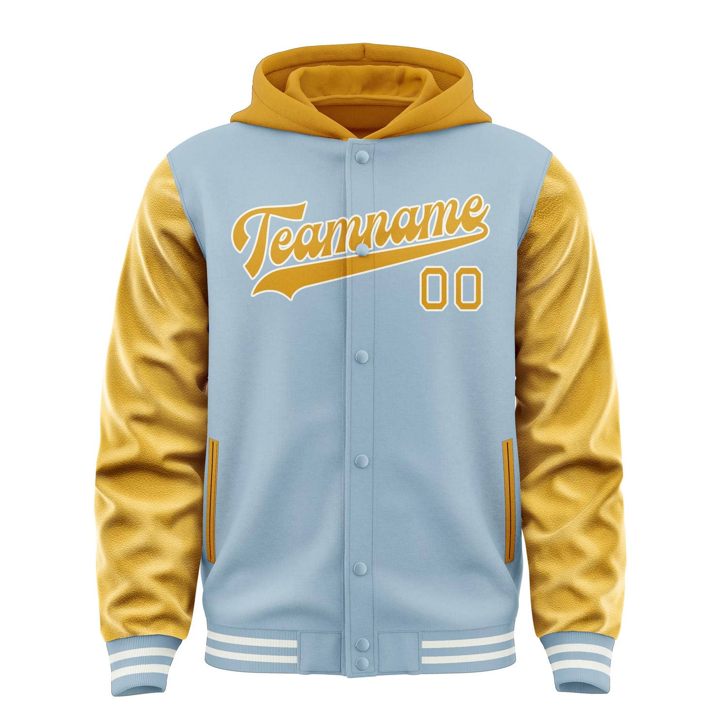 Maßgeschneidertes Hellblau Gelb Jacke