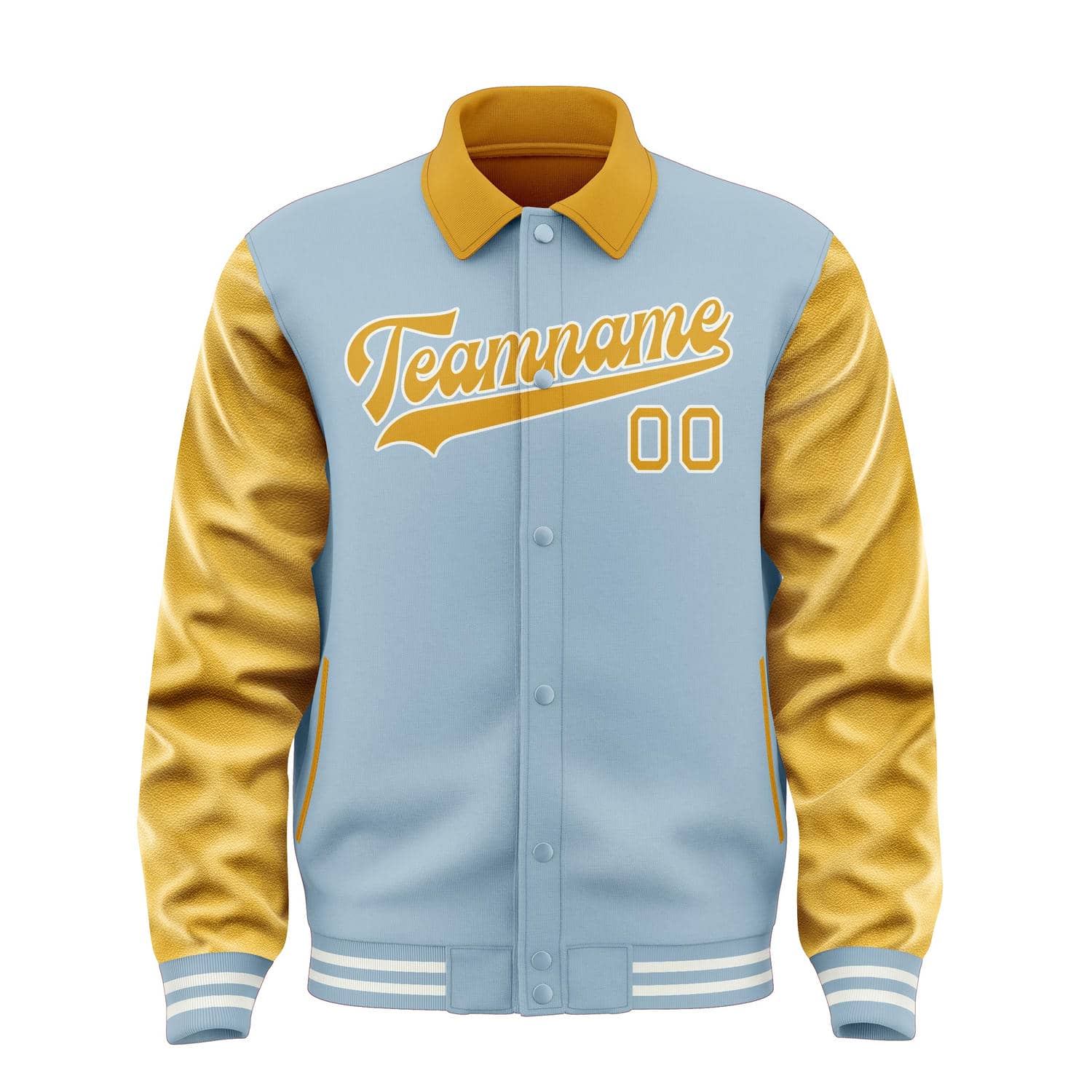 Maßgeschneidertes Hellblau Gelb Jacke