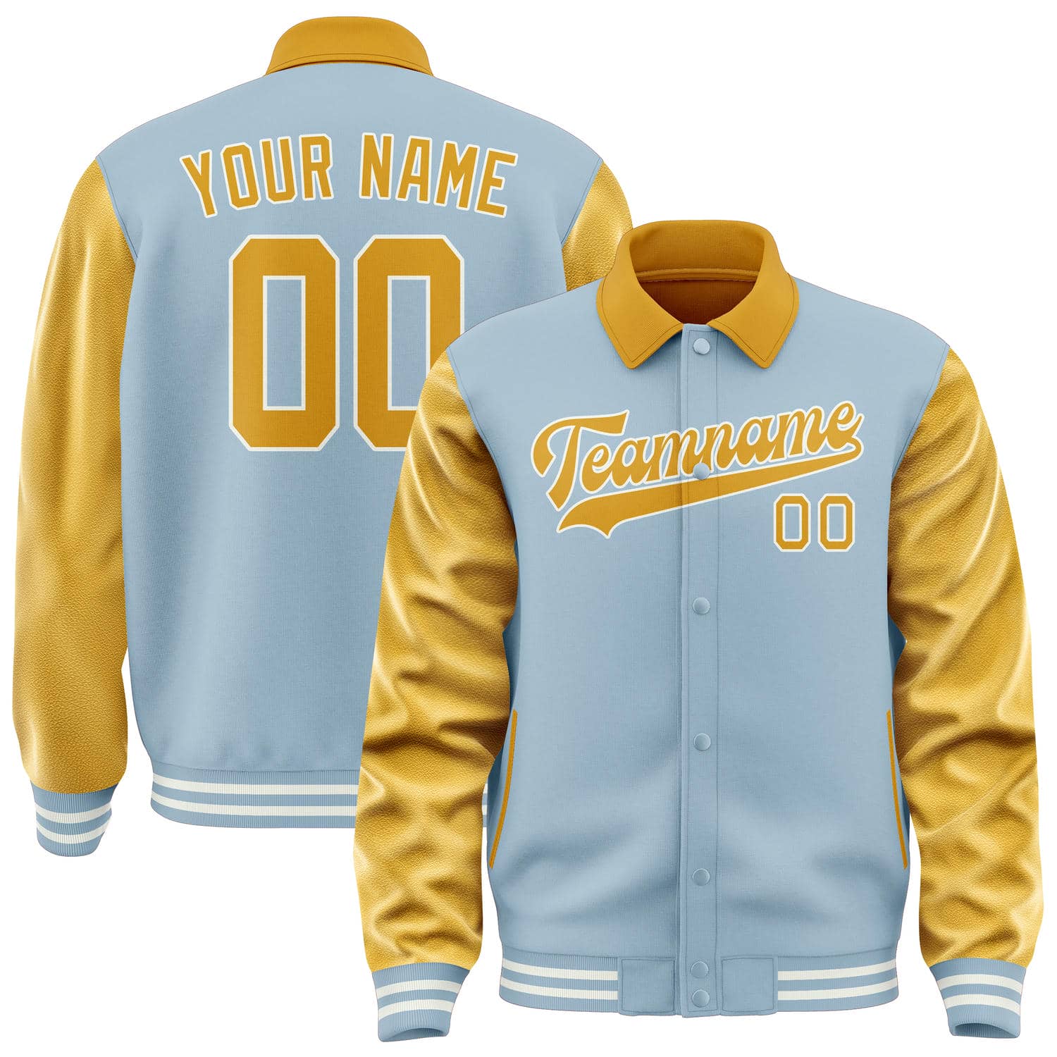Maßgeschneidertes Hellblau Gelb Jacke JA080819081818191918