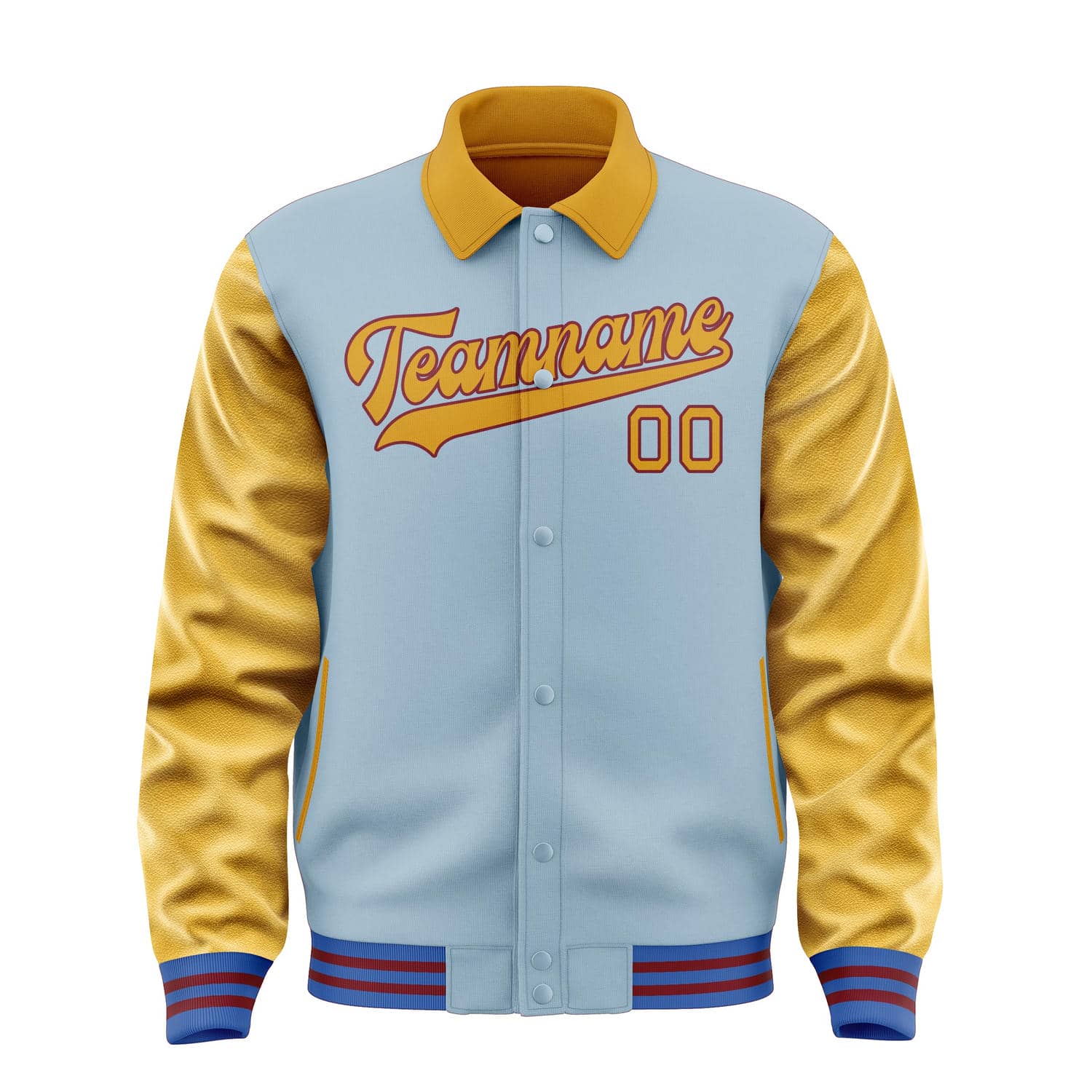 Maßgeschneidertes Hellblau Gelb Jacke