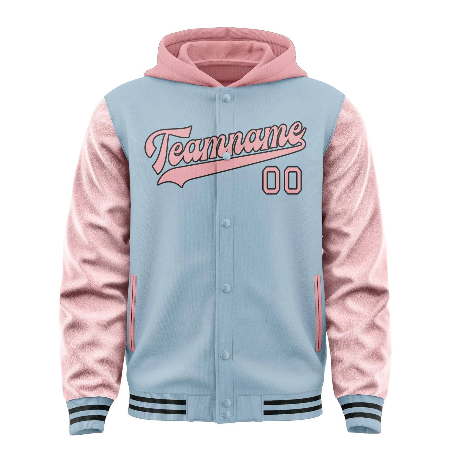 Maßgeschneidertes Hellblau Rosa Jacke