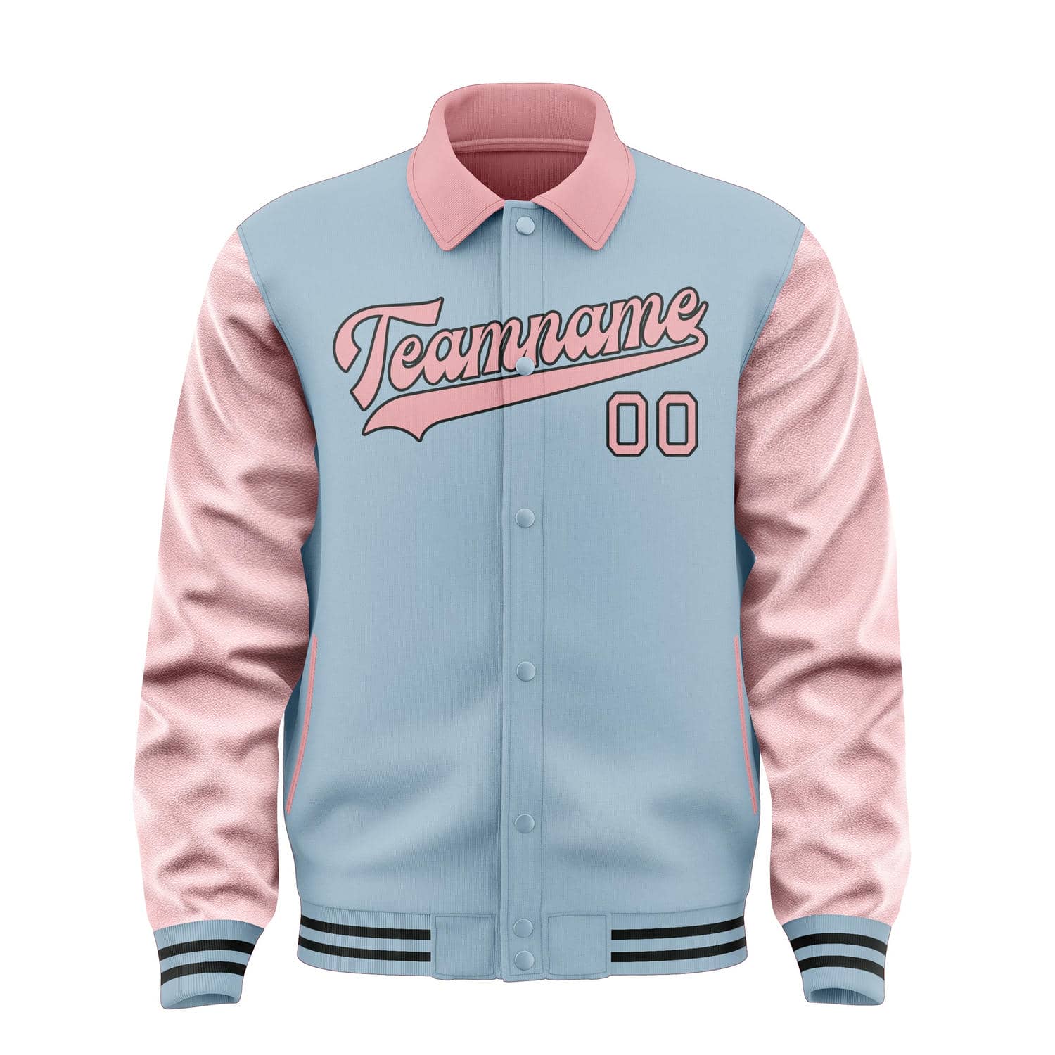 Maßgeschneidertes Hellblau Rosa Jacke