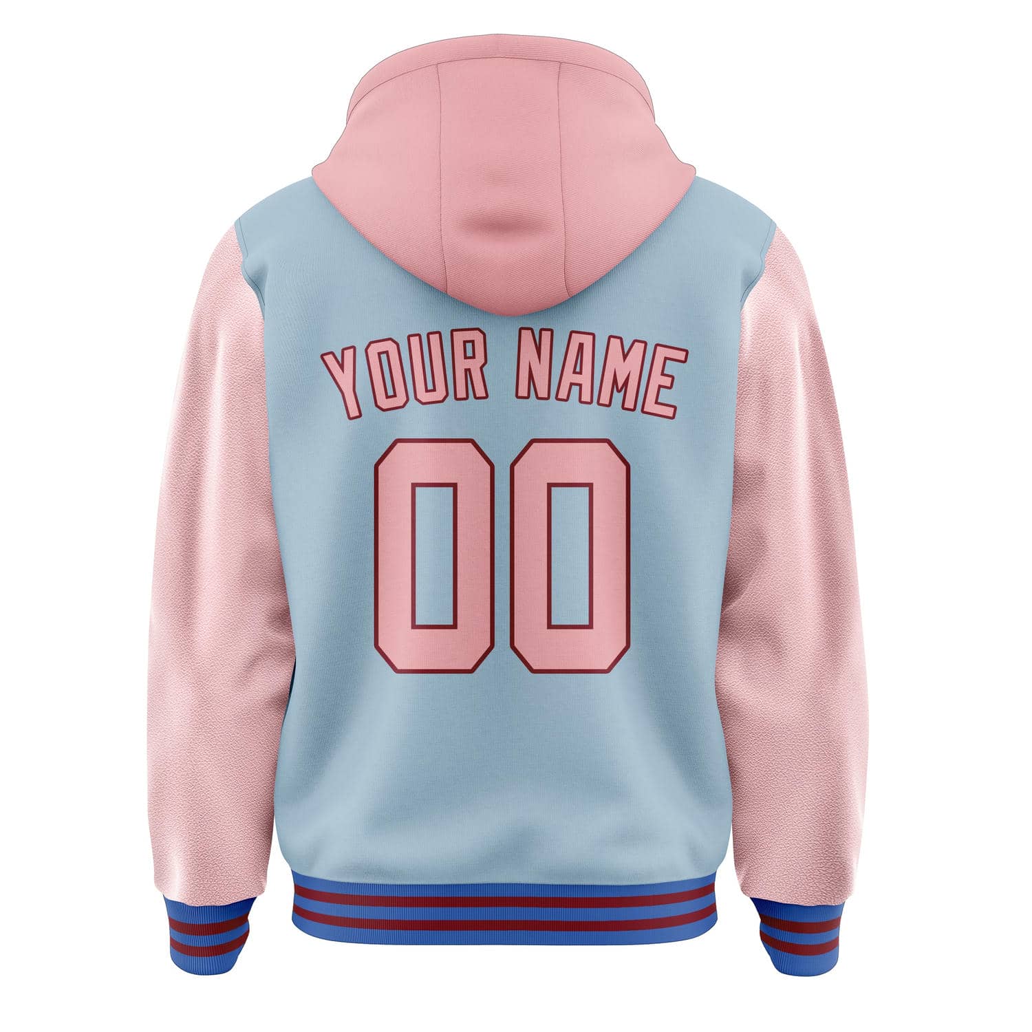 Maßgeschneidertes Hellblau Rosa Jacke