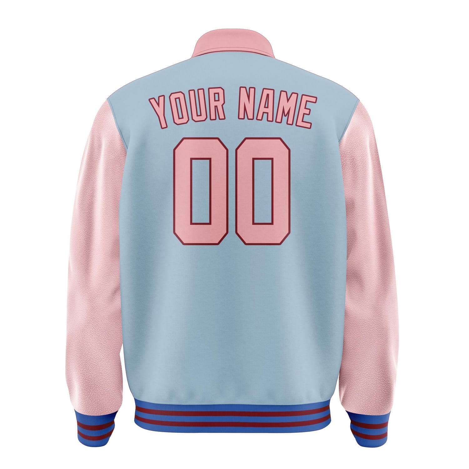 Maßgeschneidertes Hellblau Rosa Jacke