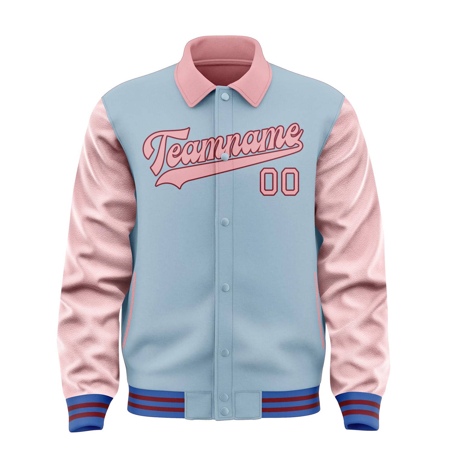 Maßgeschneidertes Hellblau Rosa Jacke