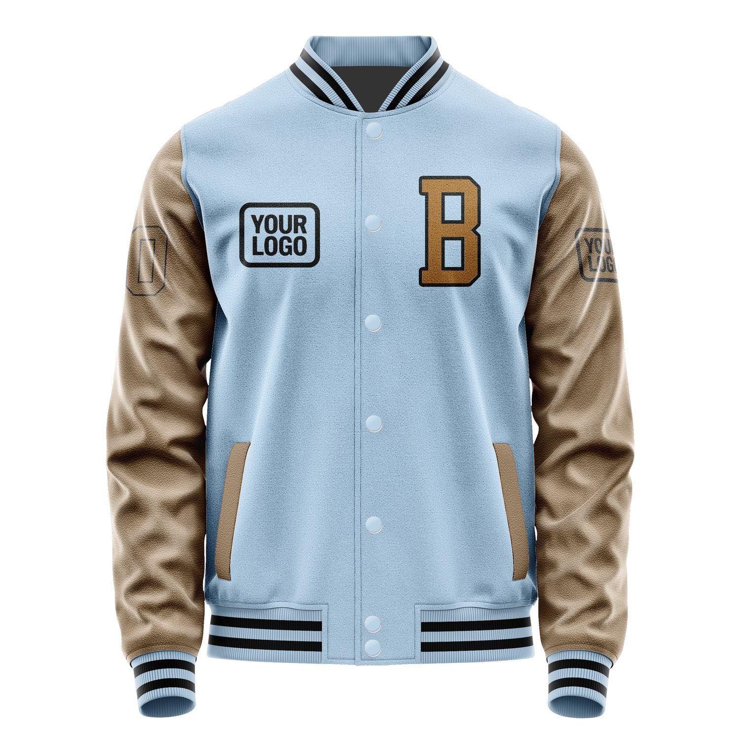 Maßgeschneidertes Hellblau Khaki Jacke JA080822081717222217