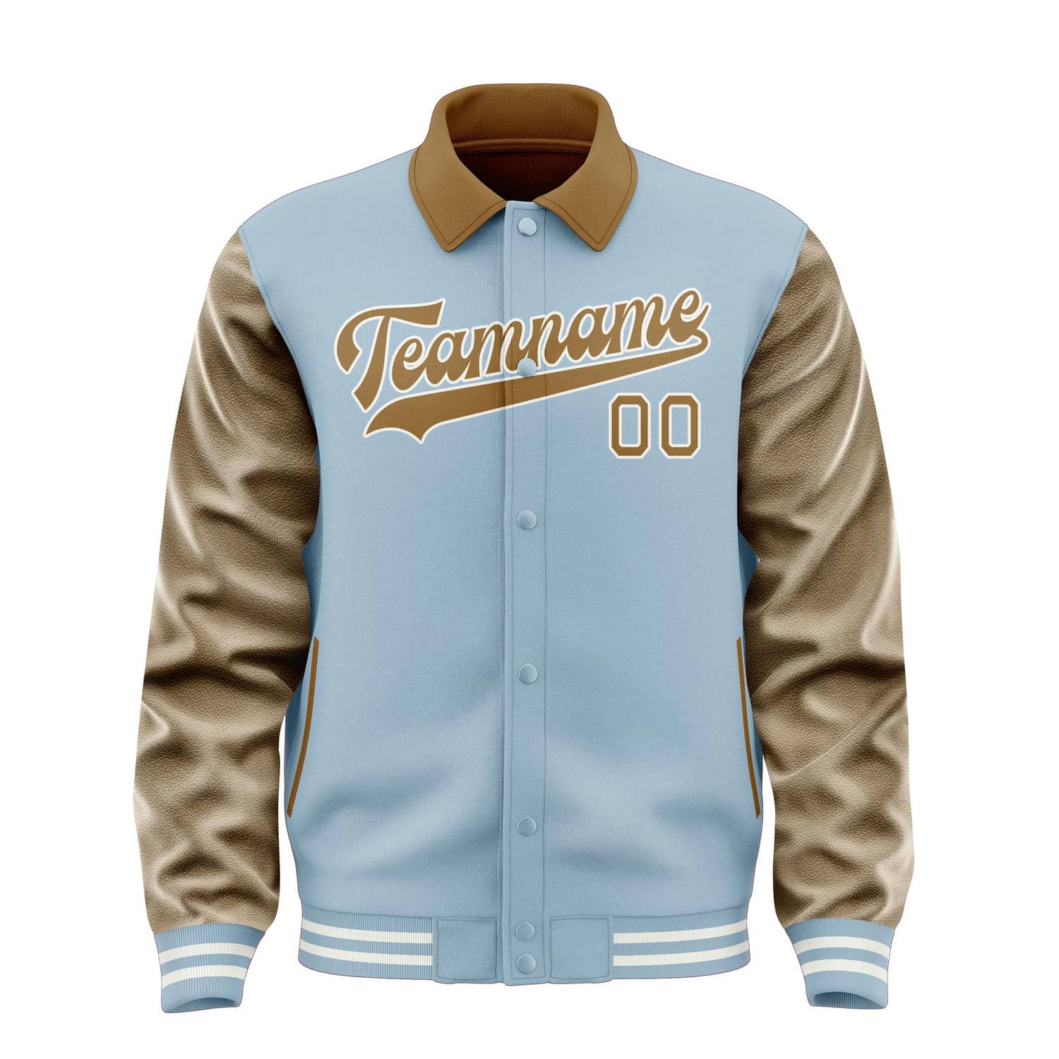 Maßgeschneidertes Hellblau Khaki Jacke