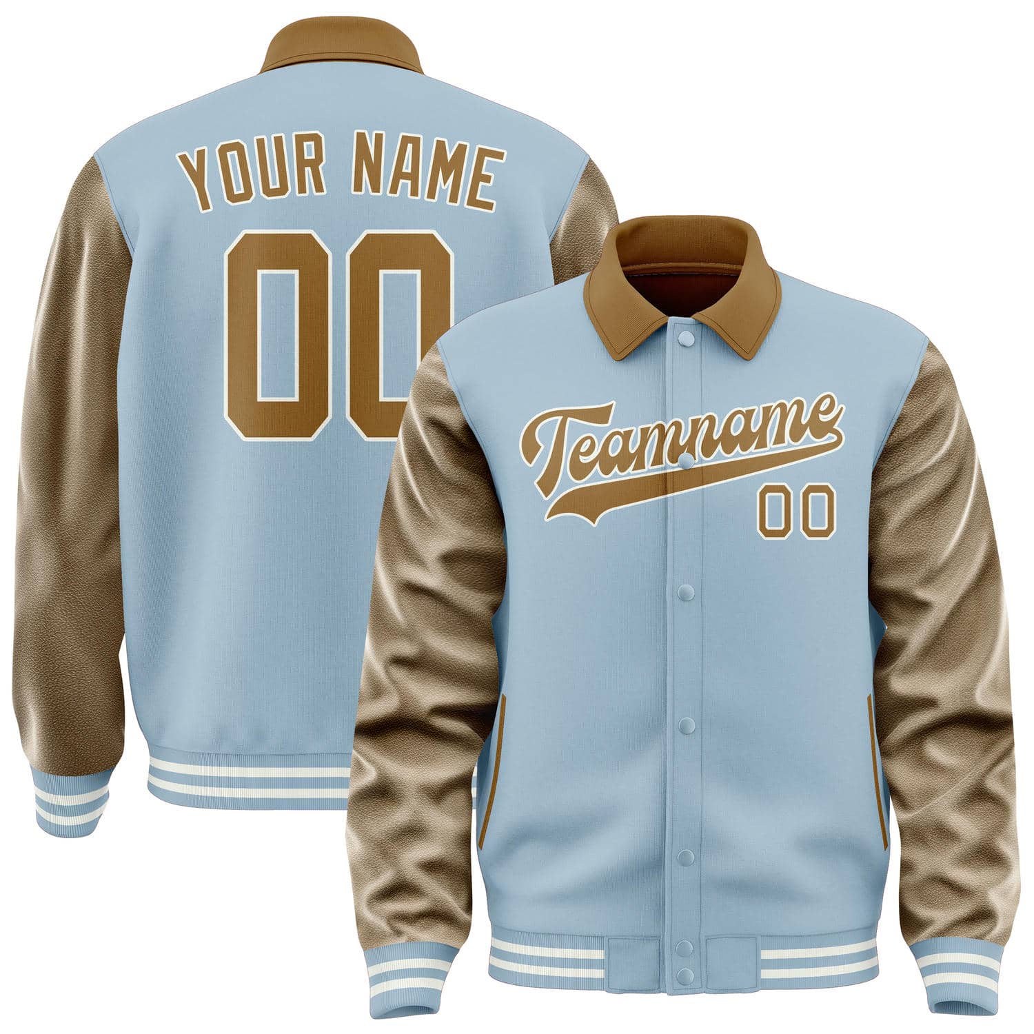 Maßgeschneidertes Hellblau Khaki Jacke JA080822081818222218