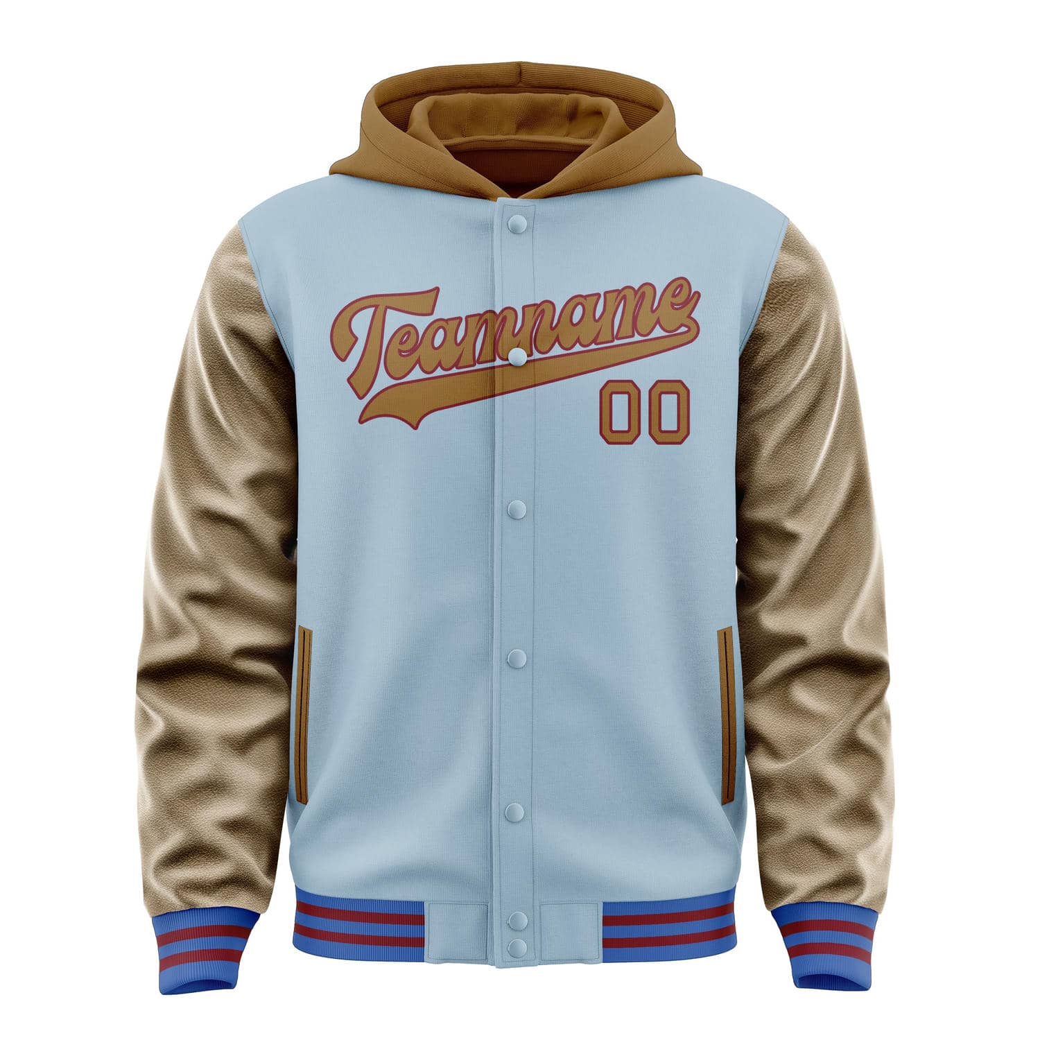 Maßgeschneidertes Hellblau Khaki Jacke