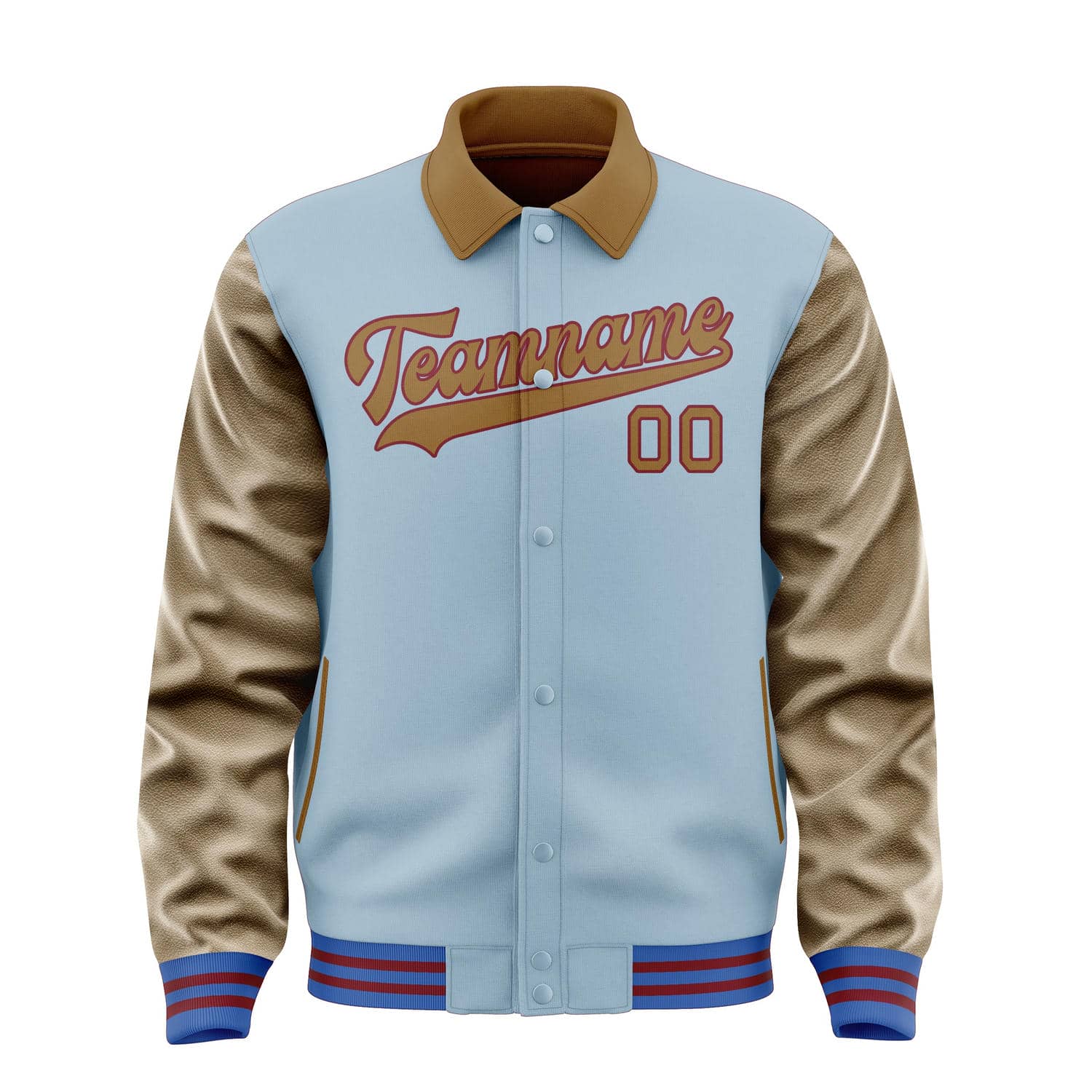 Maßgeschneidertes Hellblau Khaki Jacke