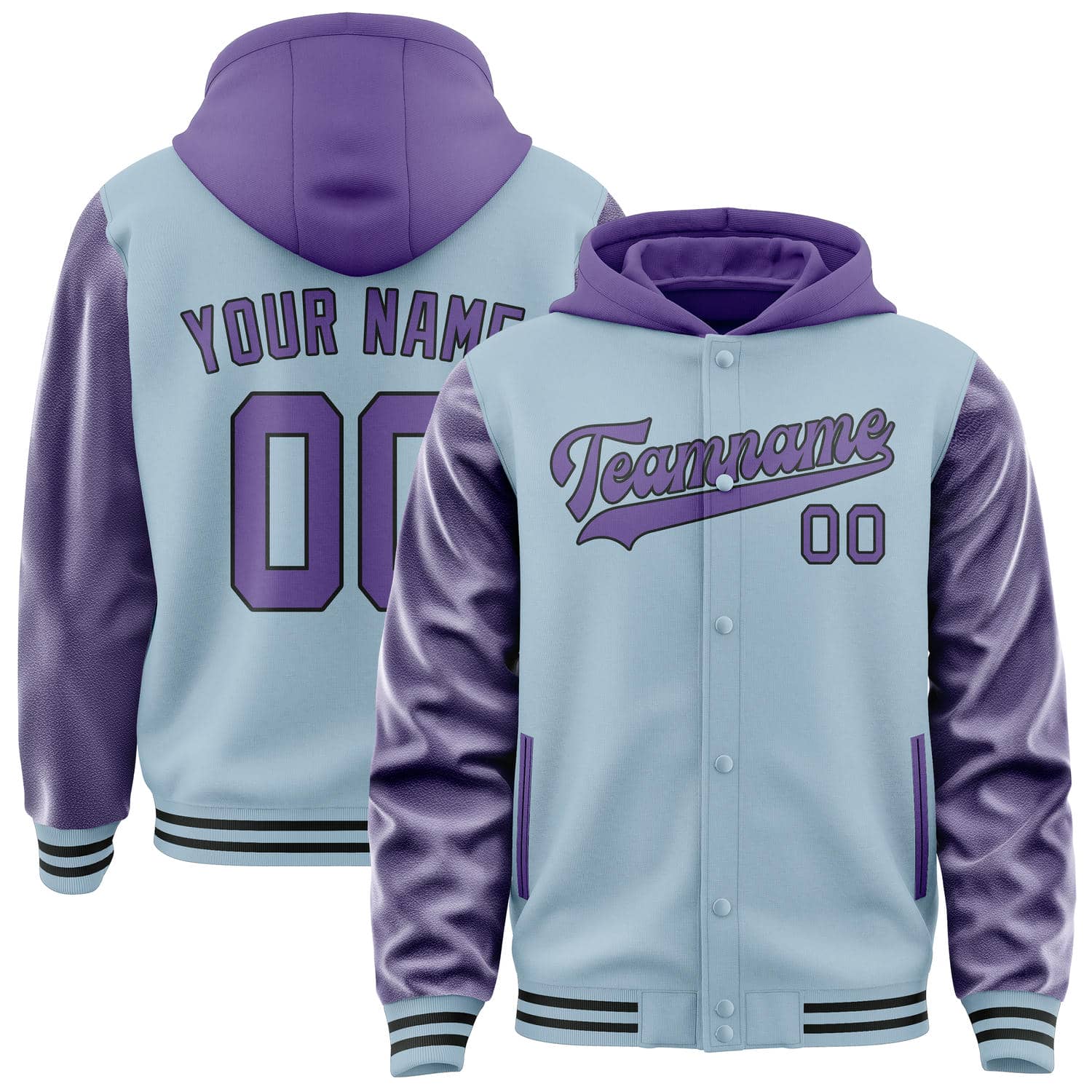 Maßgeschneidertes Hellblau Lavendel Jacke JA080823081717232317