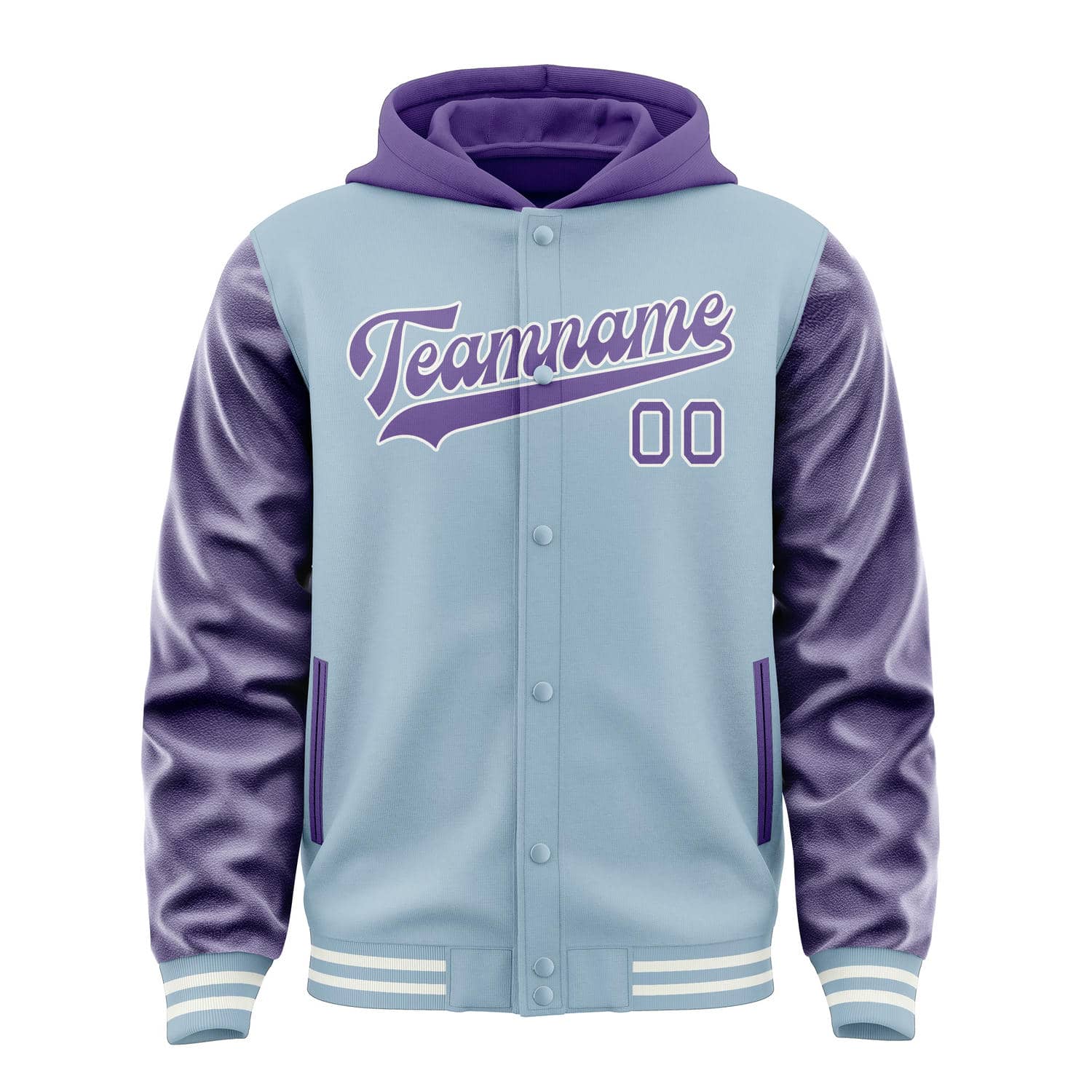 Maßgeschneidertes Hellblau Lavendel Jacke