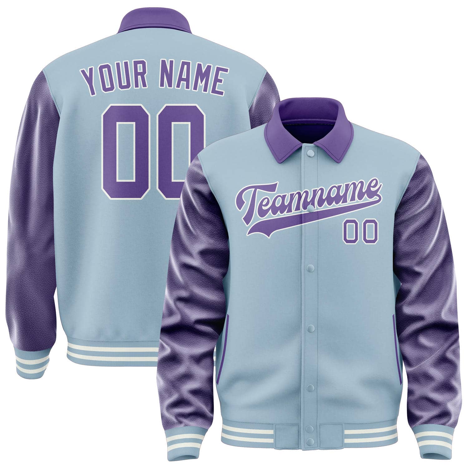 Maßgeschneidertes Hellblau Lavendel Jacke
