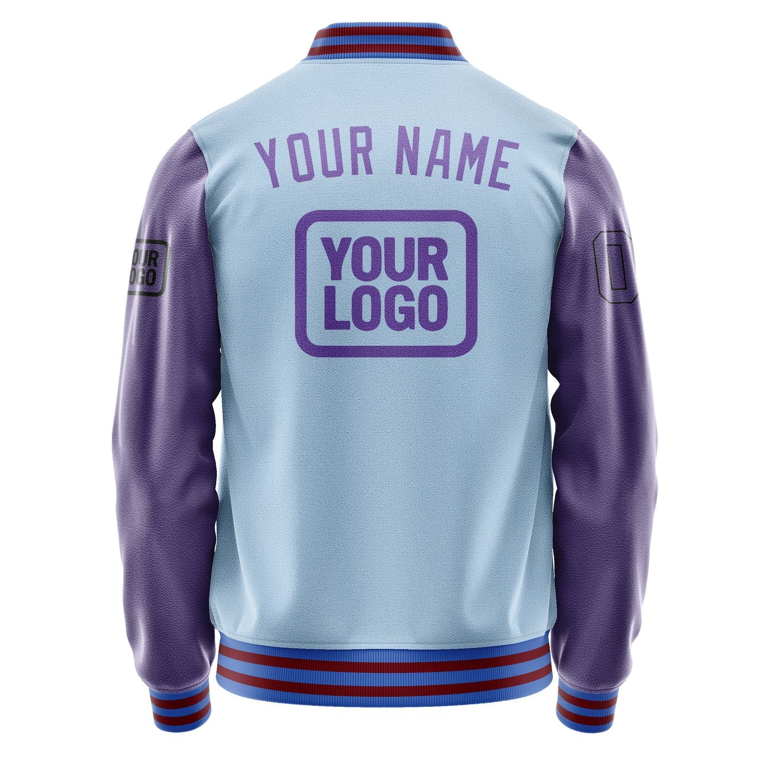 Maßgeschneidertes Hellblau Lavendel Jacke JA080823091517232317