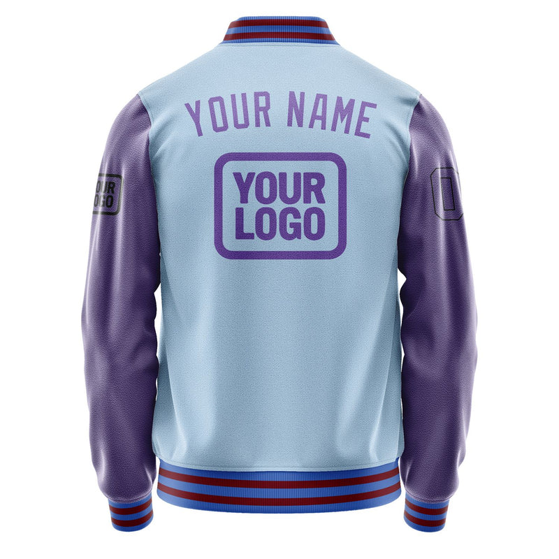 Maßgeschneidertes Hellblau Lavendel Jacke JA080823091517232317
