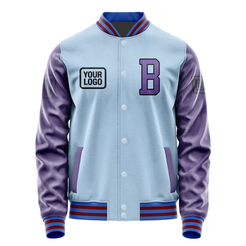 Maßgeschneidertes Hellblau Lavendel Jacke JA080823091517232317
