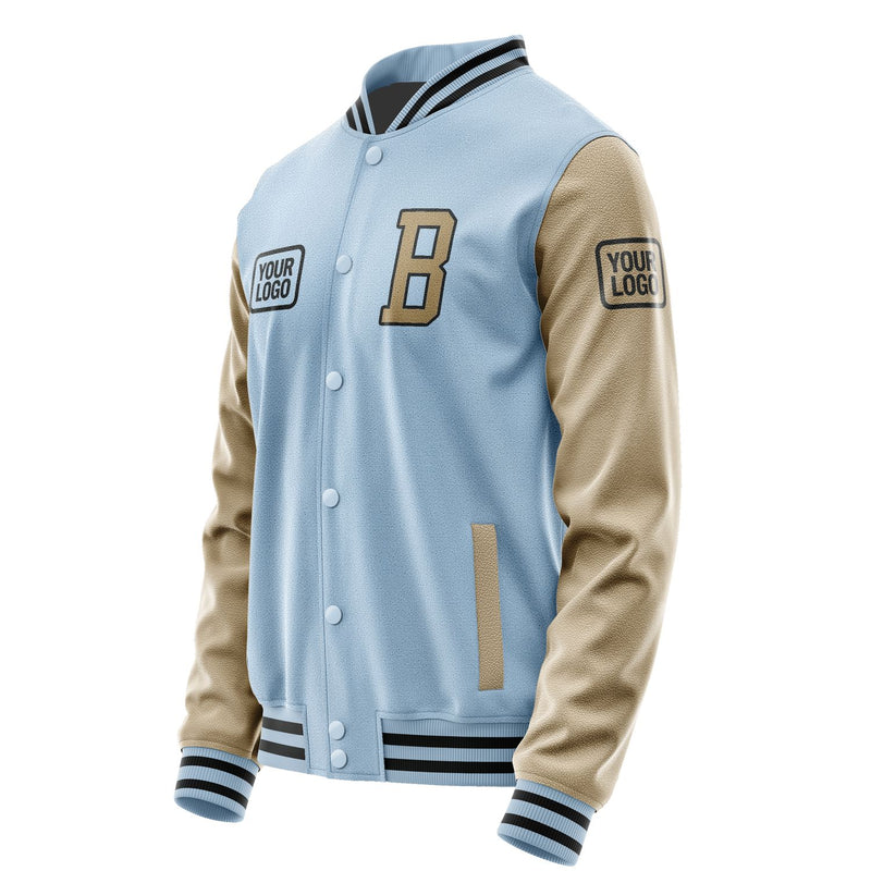 Maßgeschneidertes Hellblau Hellkhaki Jacke JA080825081717252517