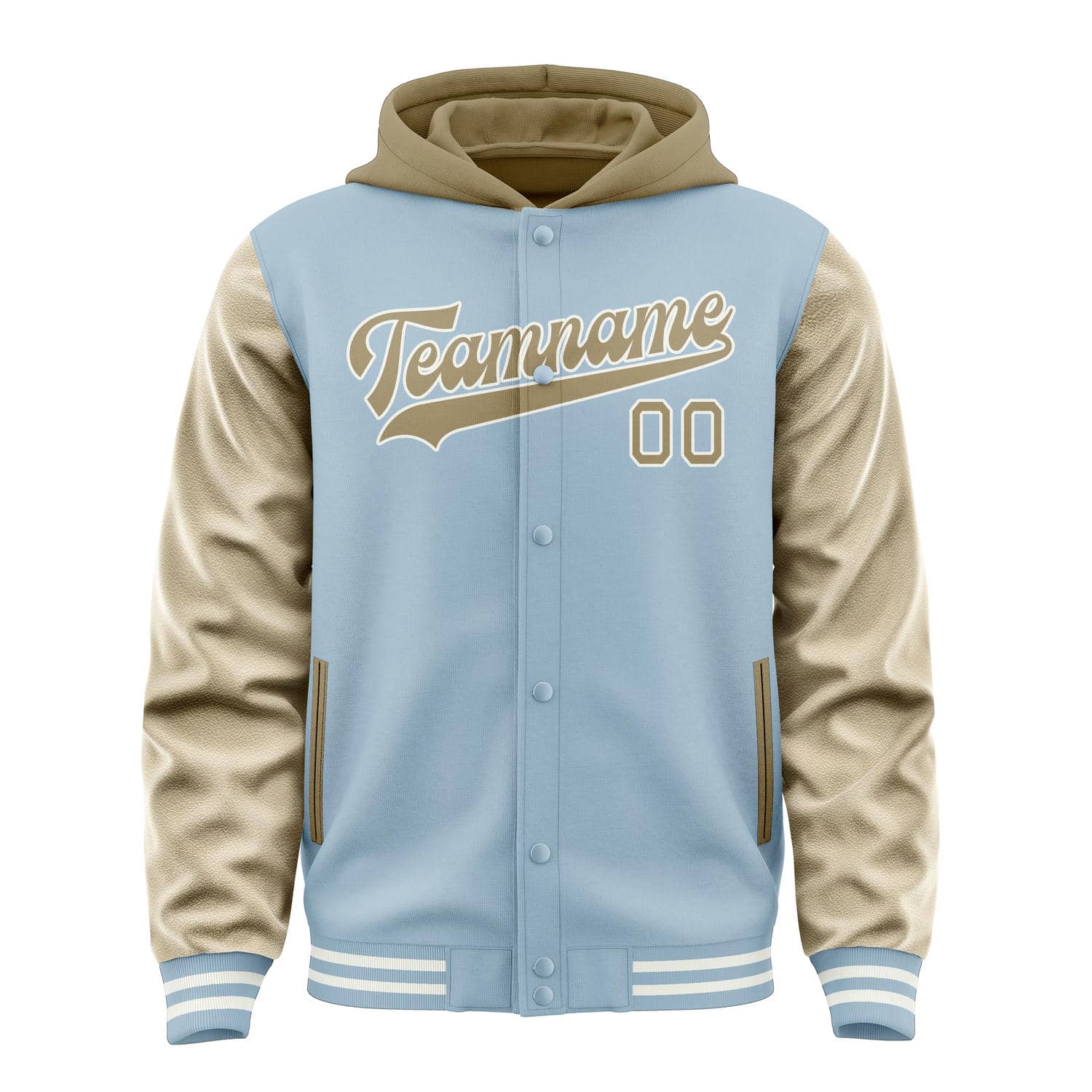 Maßgeschneidertes Hellblau Hellkhaki Jacke