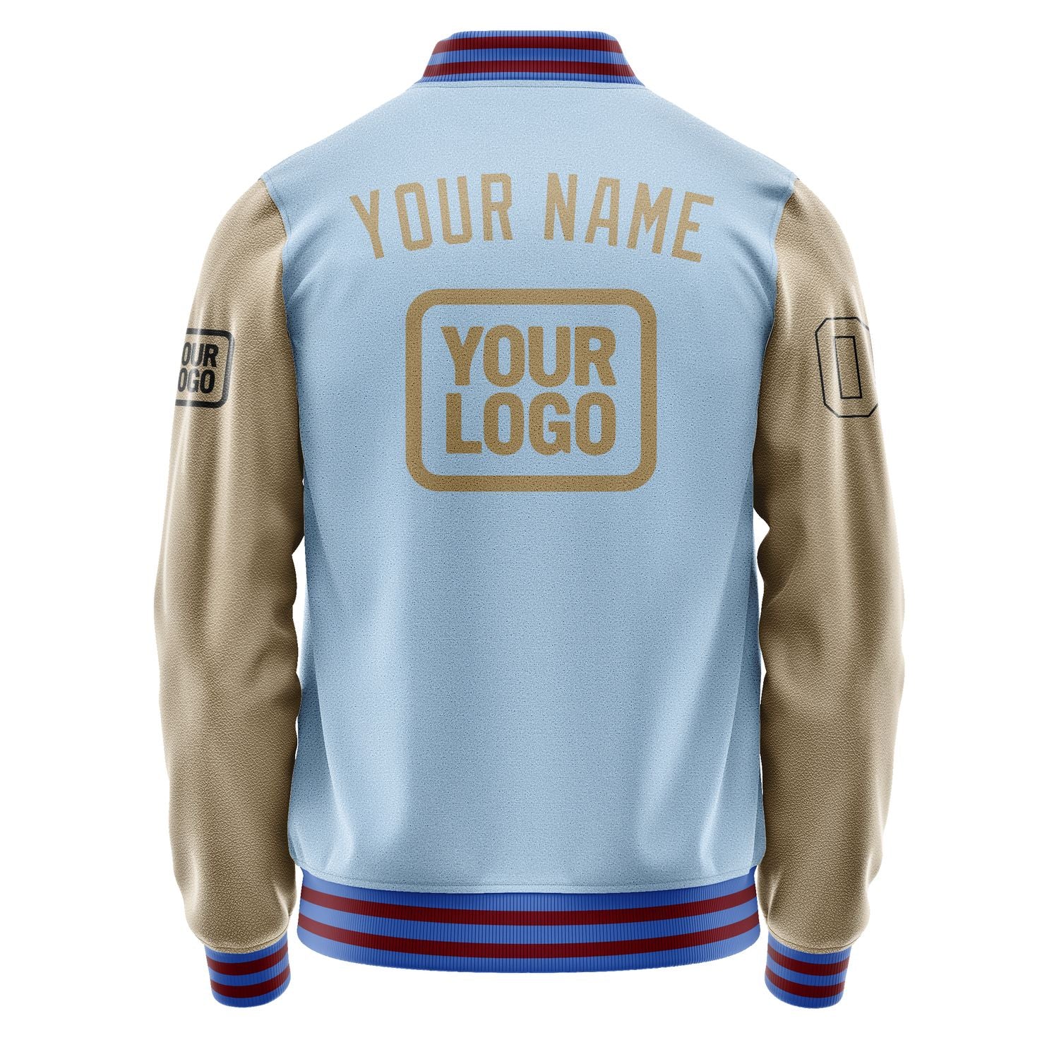 Maßgeschneidertes Hellblau Hellkhaki Jacke JA080825091517252517