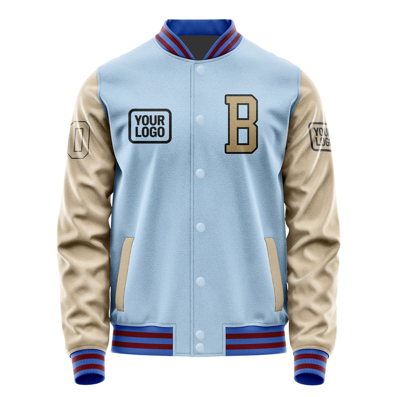 Maßgeschneidertes Hellblau Hellkhaki Jacke JA080825091517252517