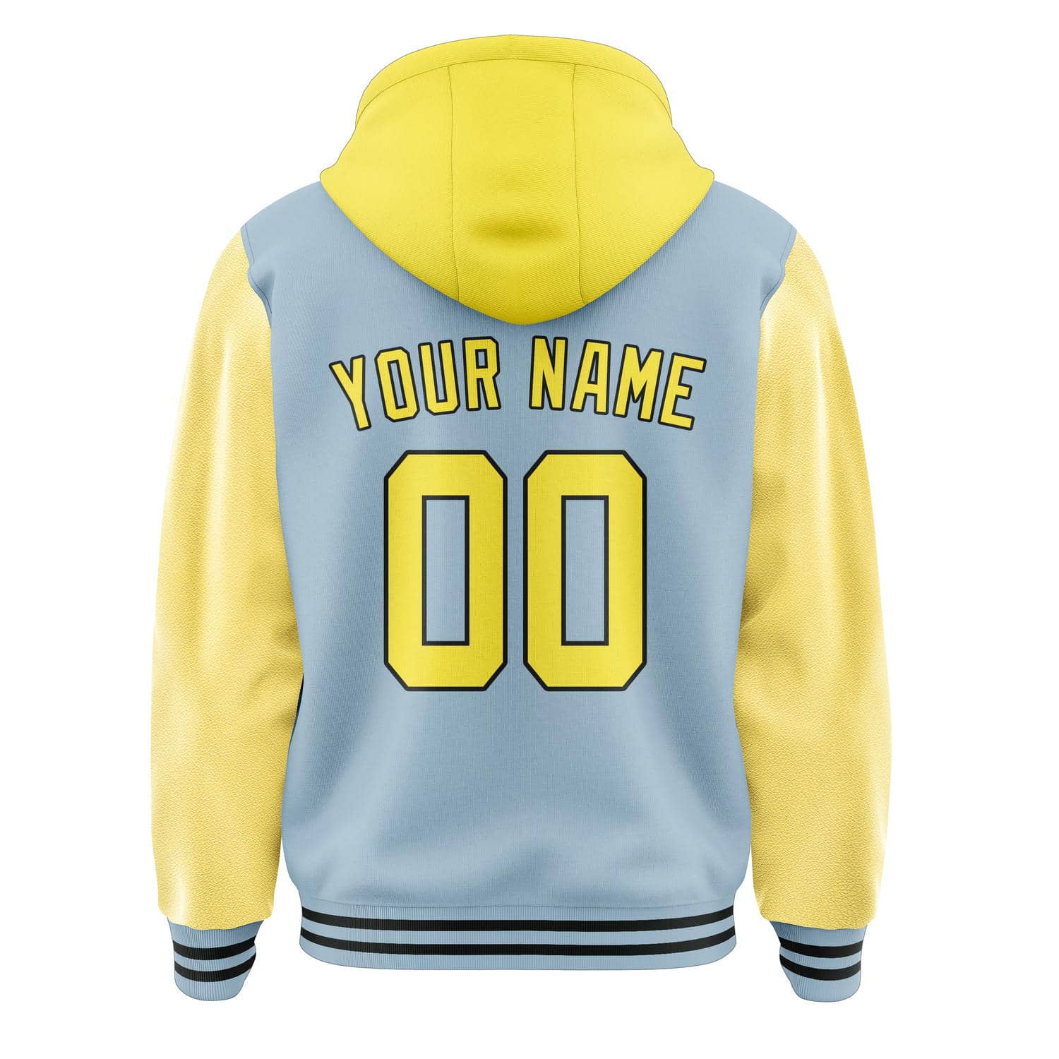 Maßgeschneidertes Hellblau Blassgelb Jacke