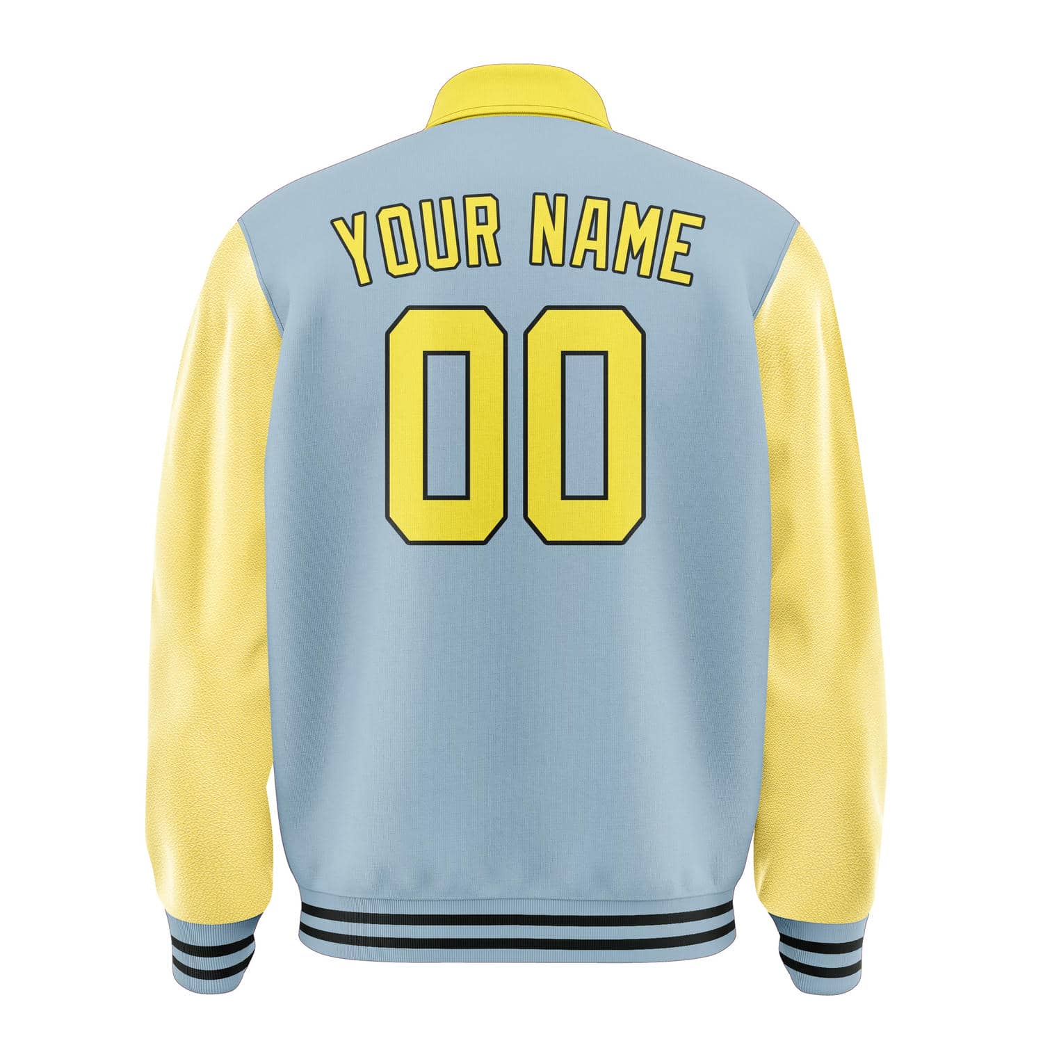 Maßgeschneidertes Hellblau Blassgelb Jacke