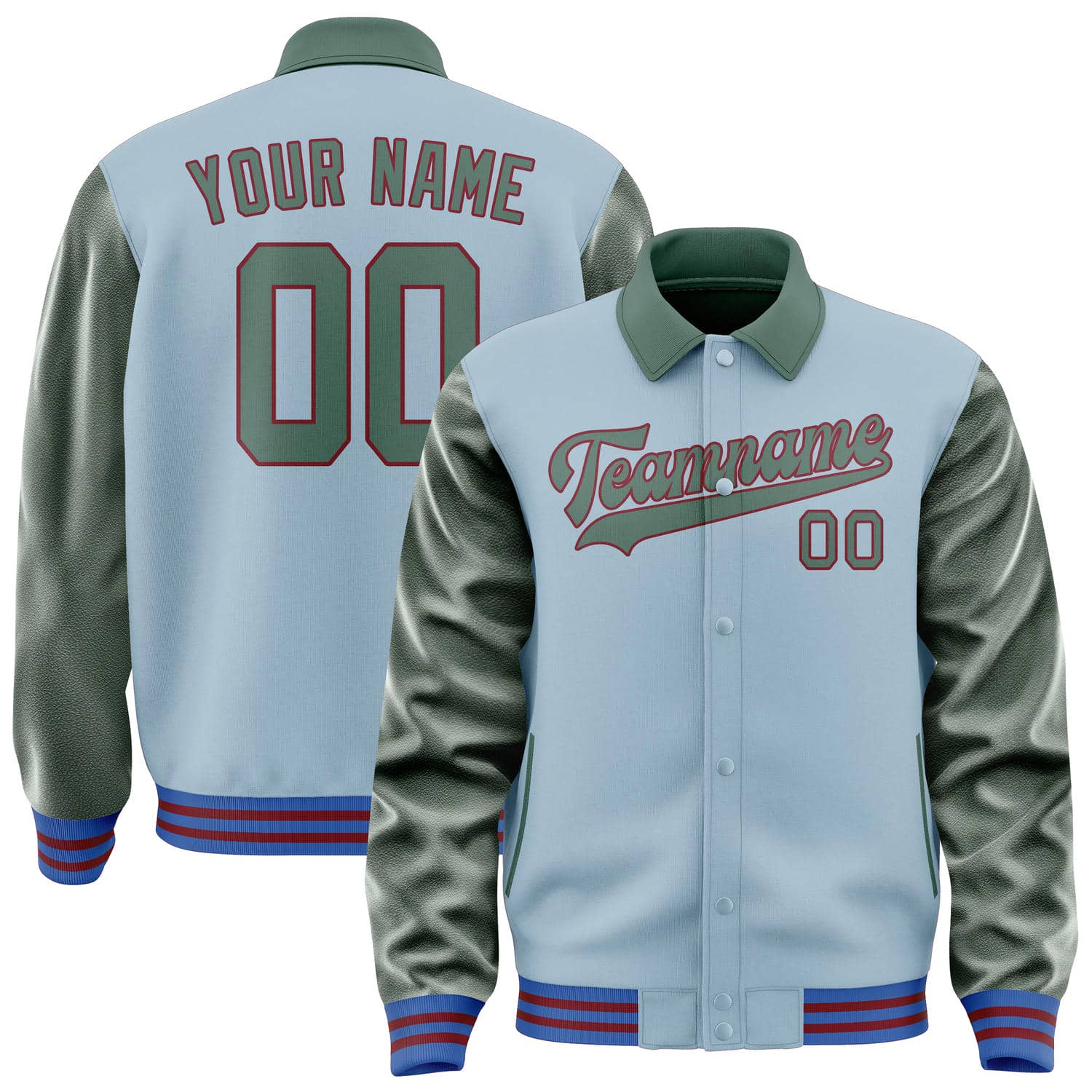 Maßgeschneidertes Hellblau Blaugrün Jacke JA080827091517272717