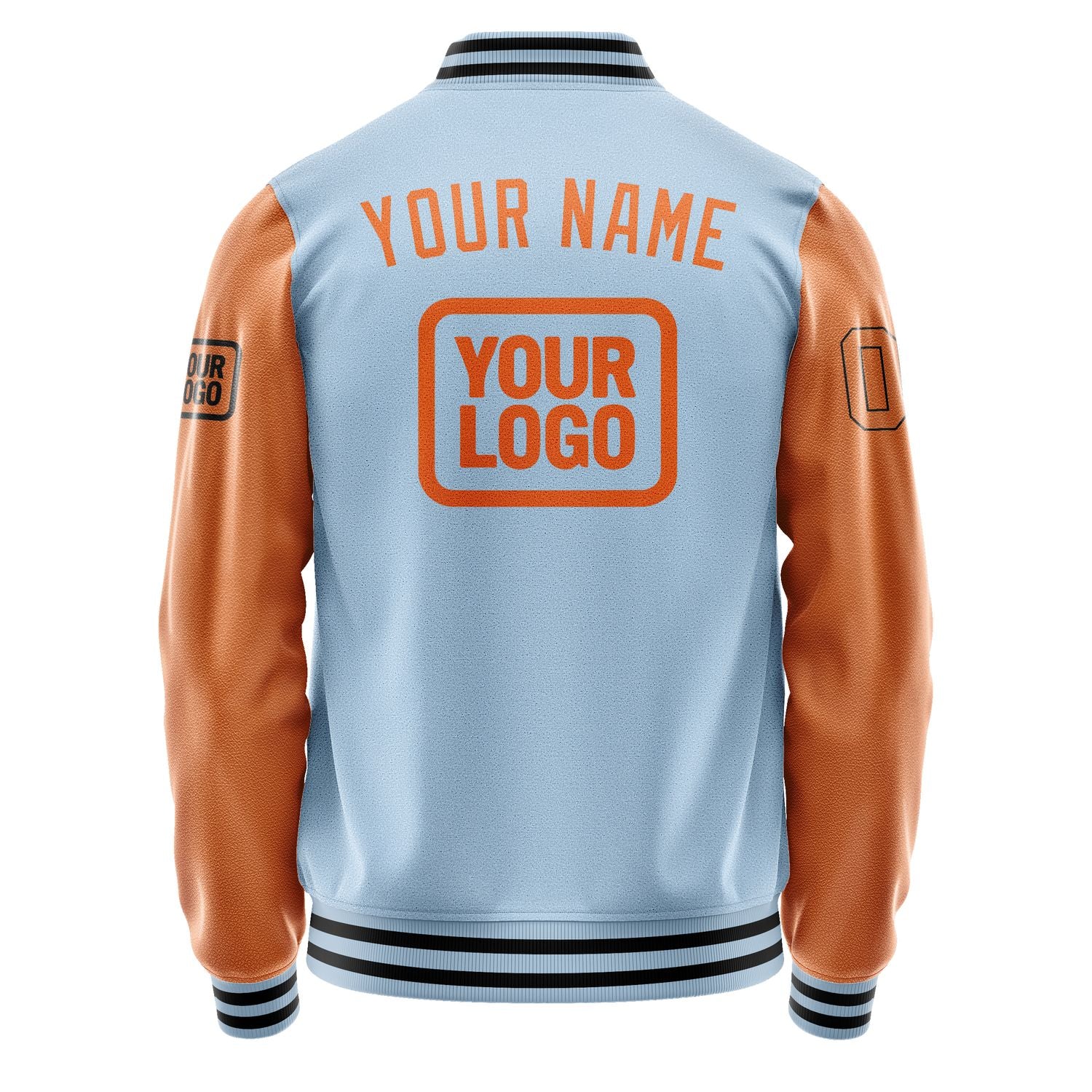Maßgeschneidertes Hellblau Orange Jacke JA080828081717282817